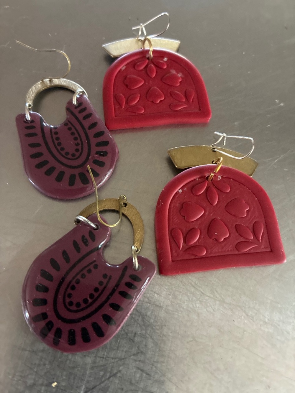 2 pair handmade earrings